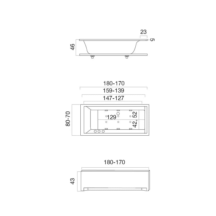Banheira isenta Rectangle
