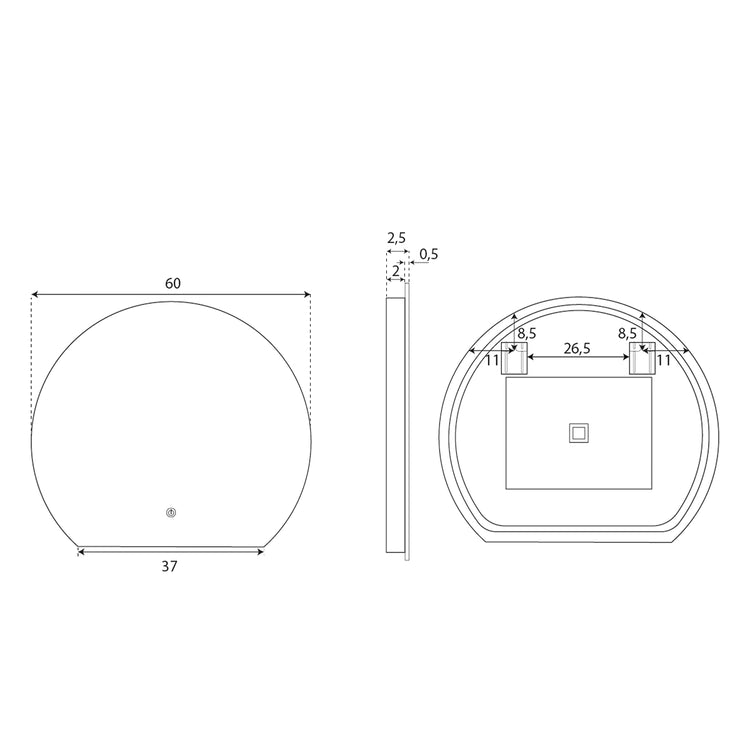 Espelho de casa de banho Eolo