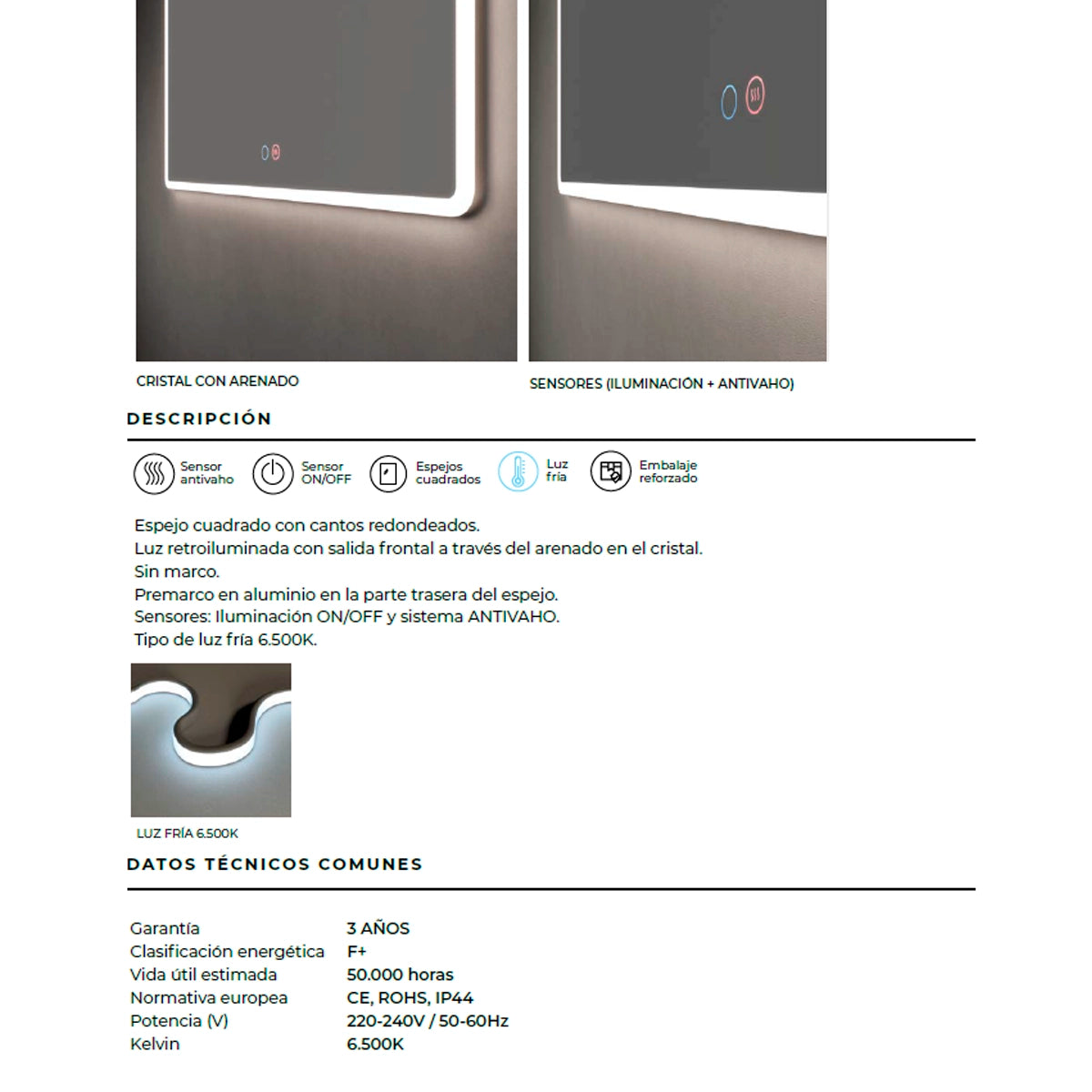 Espelho com bordas arredondadas Praga