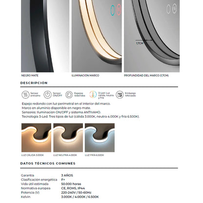 Espelho de luz indireta Nepal