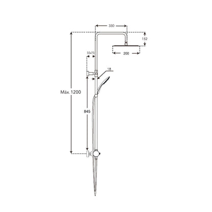 Ducha termostática Jamaica redonda - Thebath