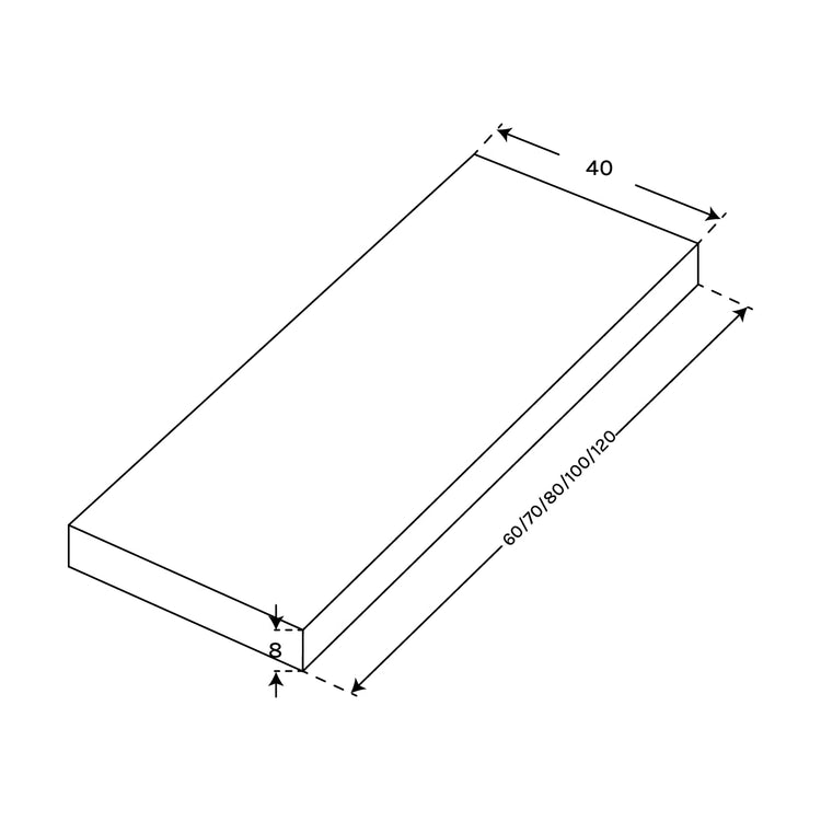 Bancada com profundidade reduzida 40 cm Flow