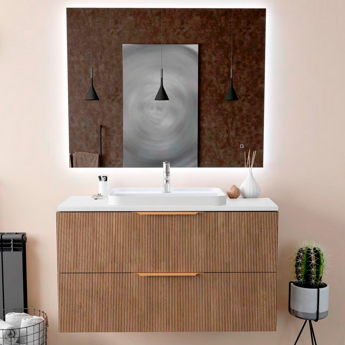 Encimera de Madera Hidrófuga Blanca