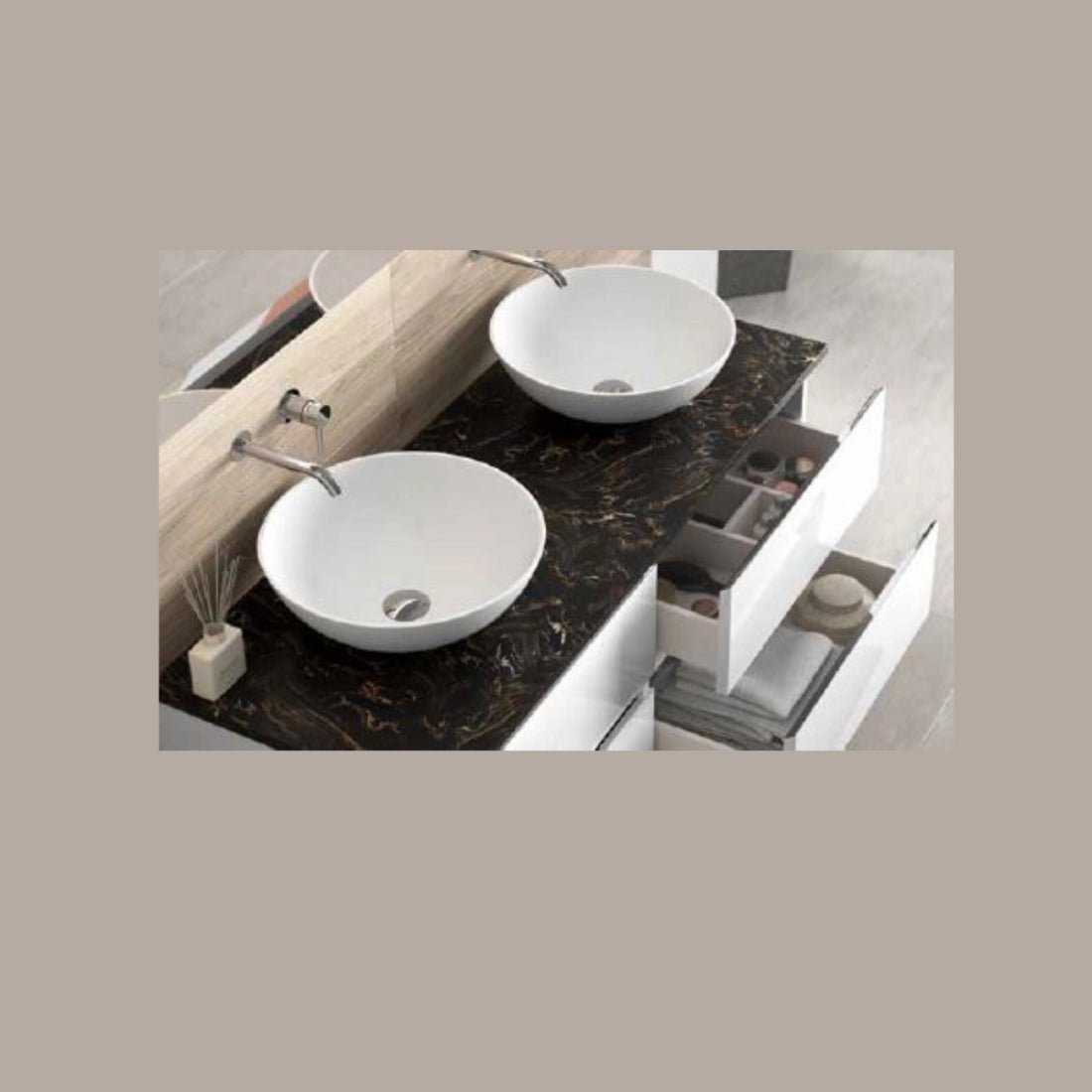 Encimera de piedra para mueble Piedra Lux Coffee