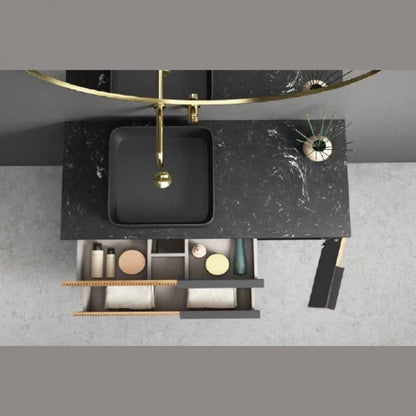 Encimera de piedra para mueble Piedra Lux Negro marquina