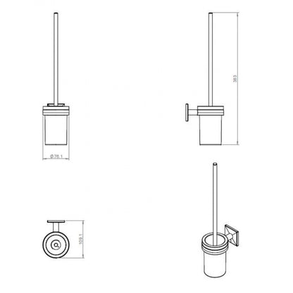 Escobillero de baño Duo Square