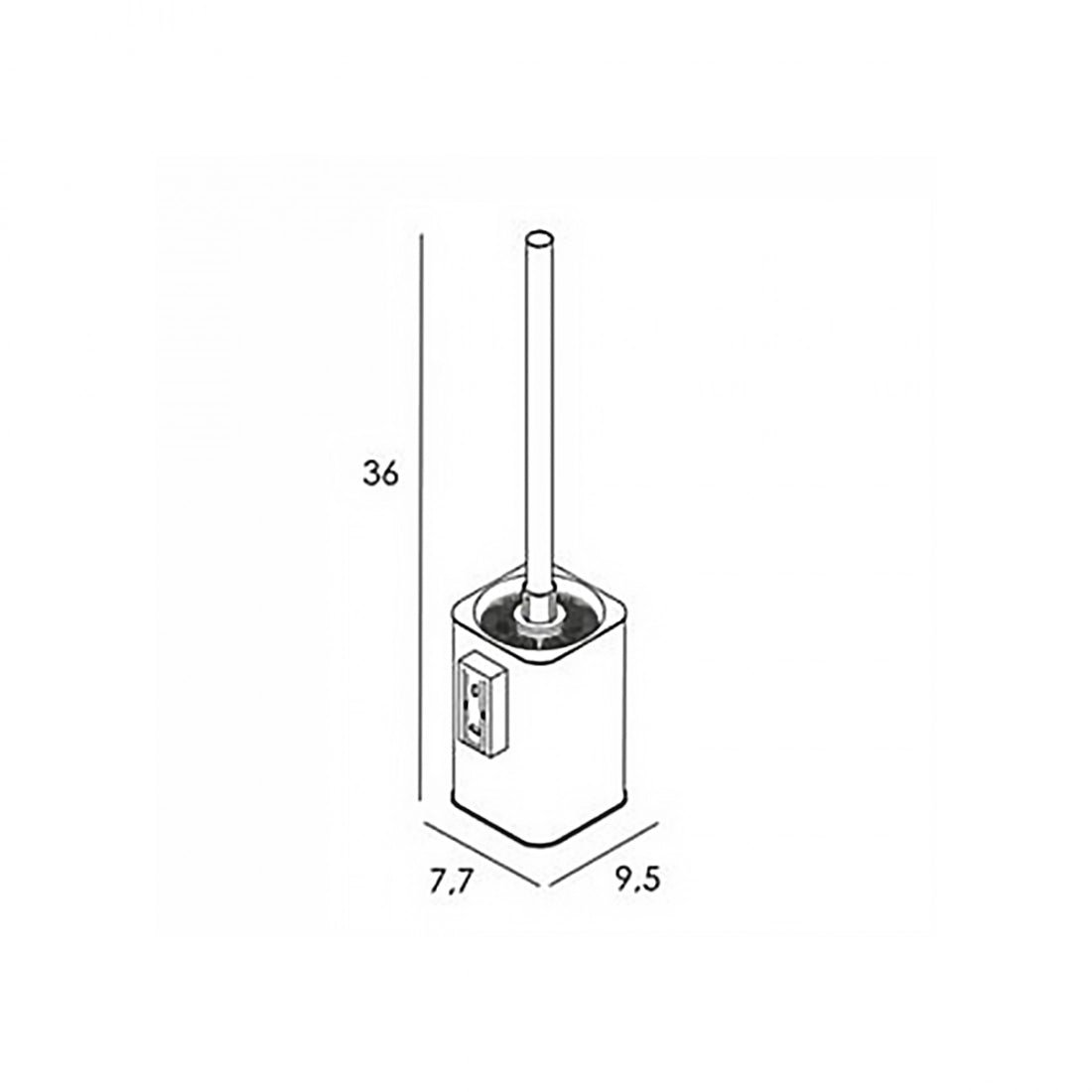 Escobillero de pared Slim 2300