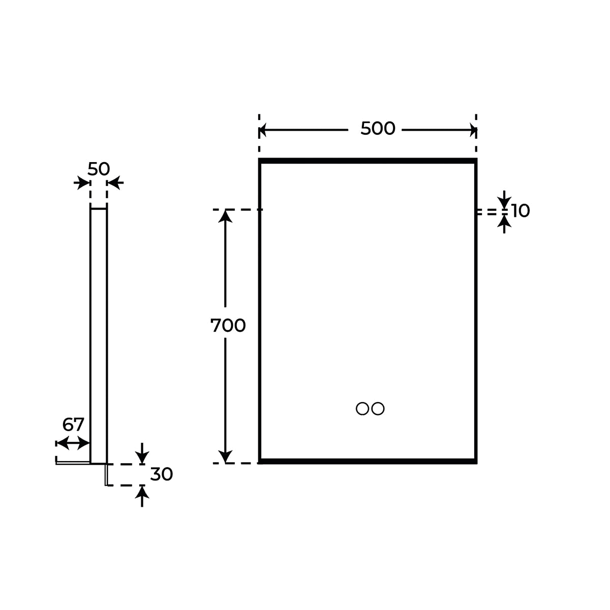 Espejo con balda Vito - Thebath