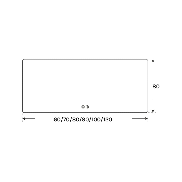 Espelho com bordas arredondadas Praga
