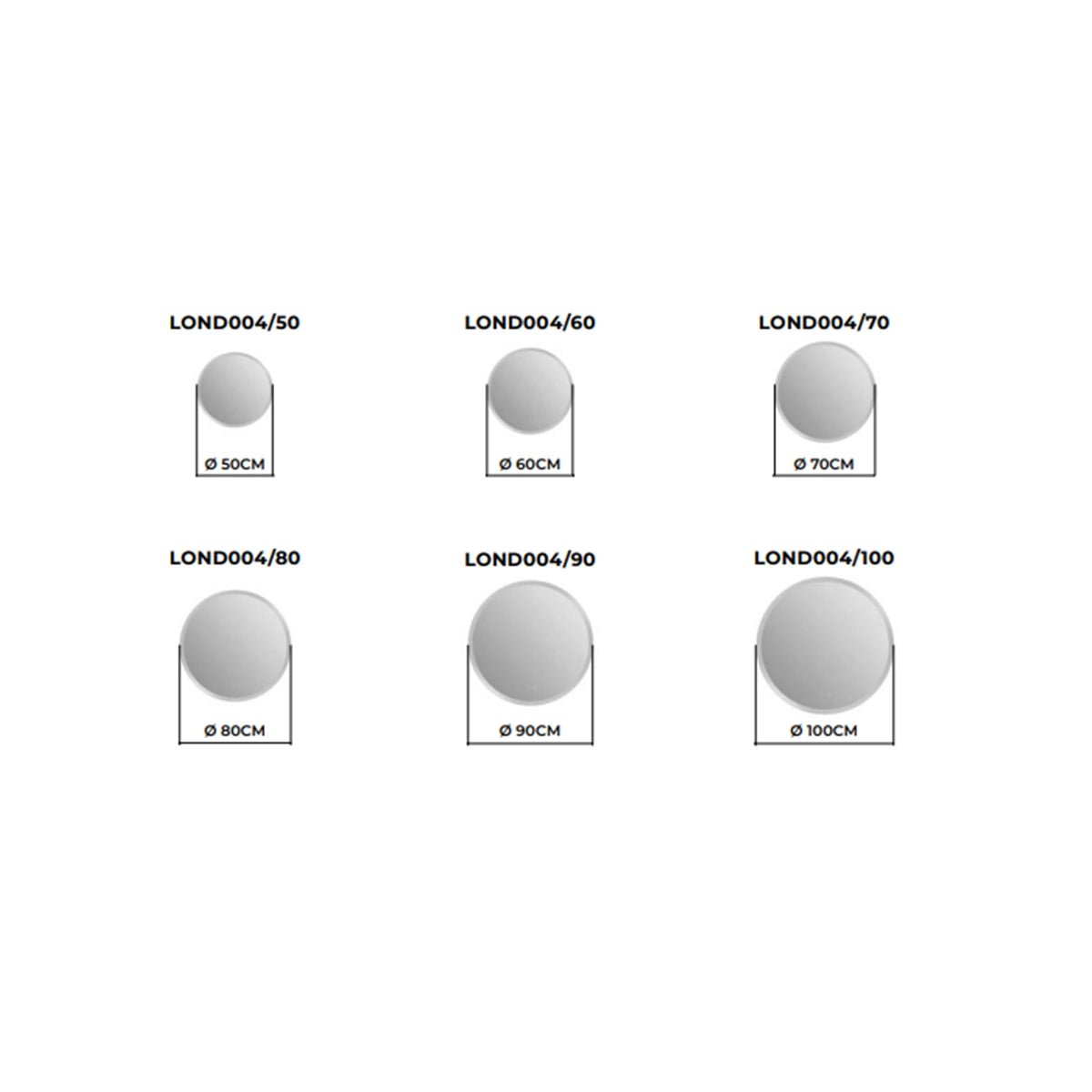 Espejo con luz frontal Londres - Thebath