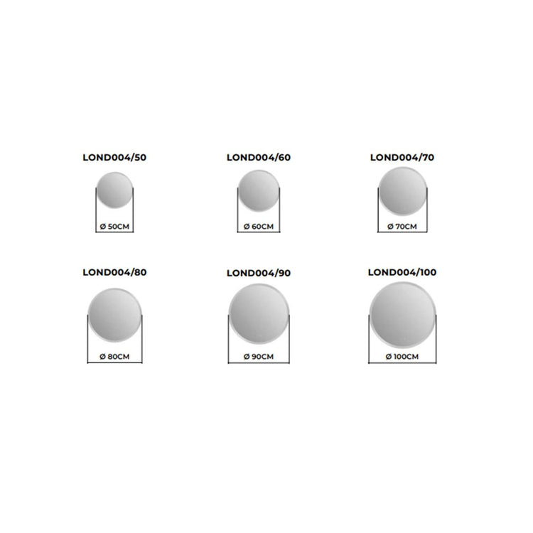 Espelho de luz frontal londrino