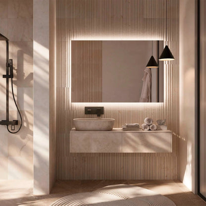 Espejo cuadrado con luz led Suecia - Thebath