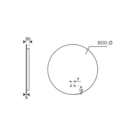 Espejo Dante 80cm Outlet - The Bath