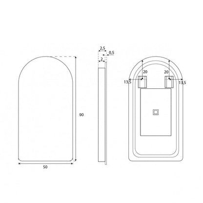 Espejo de baño con luz led Apolo - Thebath