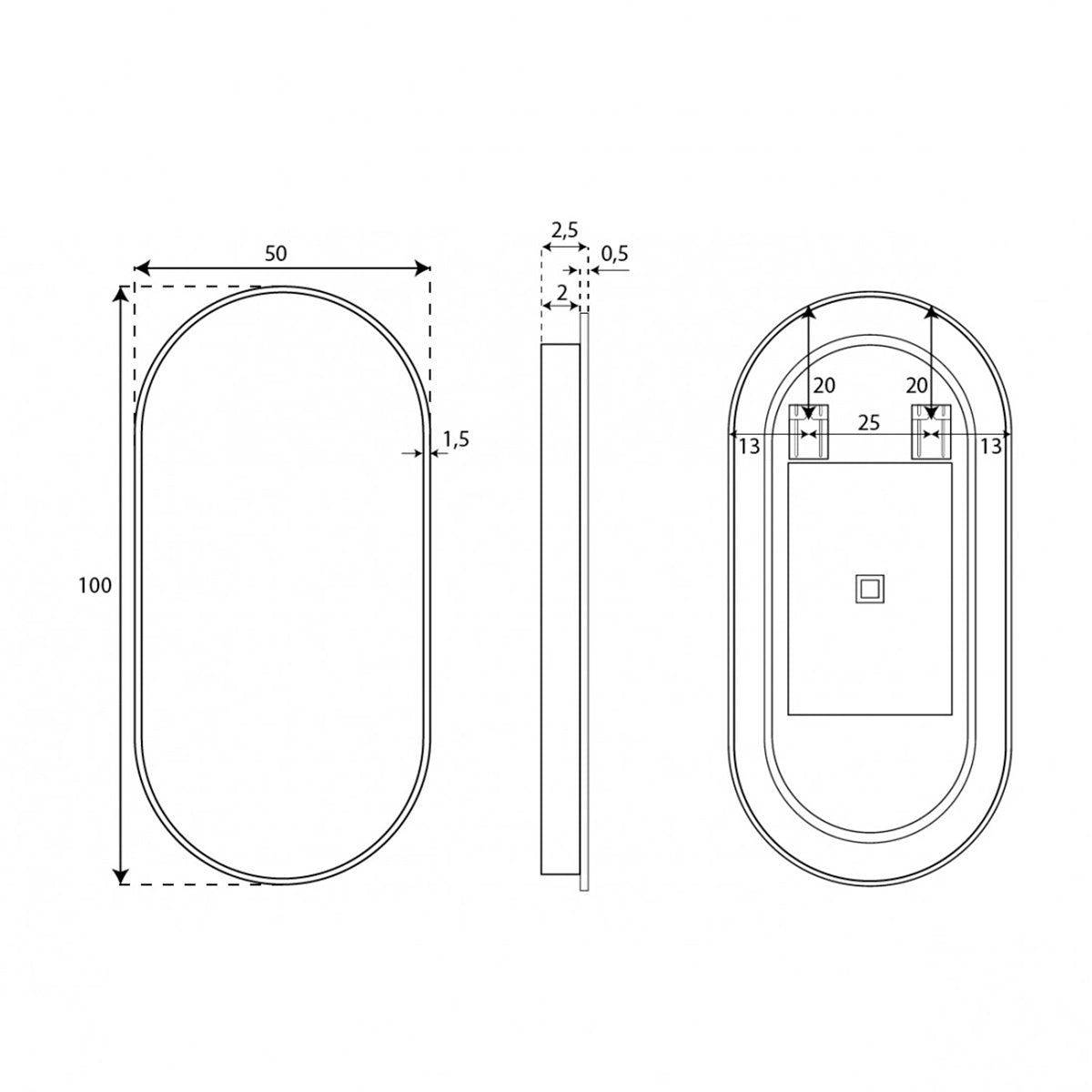 Espejo de baño con luz led Diana - Thebath