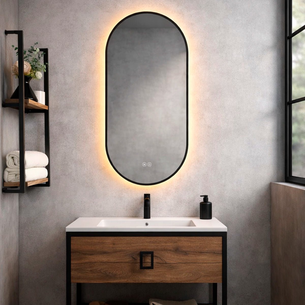 Espejo de baño con luz led Perseo - Thebath