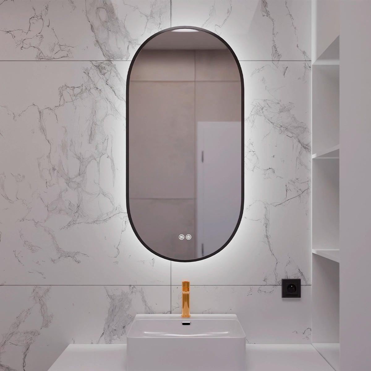 Espejo de baño con luz led Perseo - Thebath