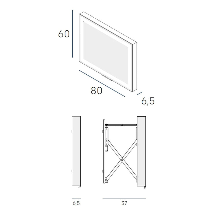 Espelho extensível led retangular Extend H/V