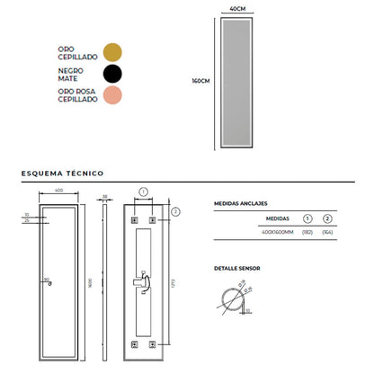 Espejo largo pared New York - Thebath