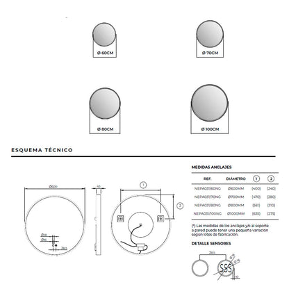 Espejo luz indirecta Nepal - Thebath