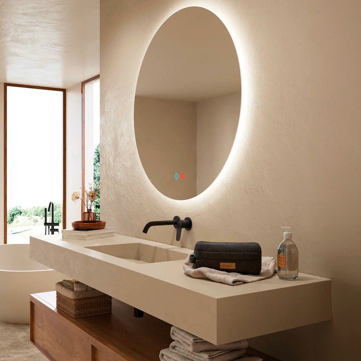 Espejo moderno con luz led Lisboa - Thebath