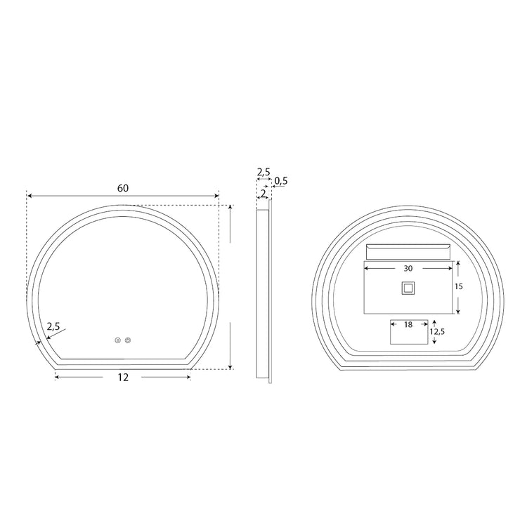 Espelho para casa de banho Vesta