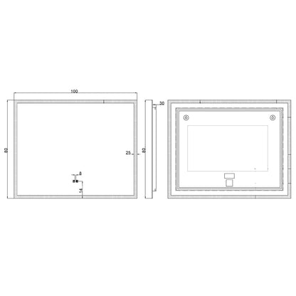 Espejo rectangular con luz led Andrea