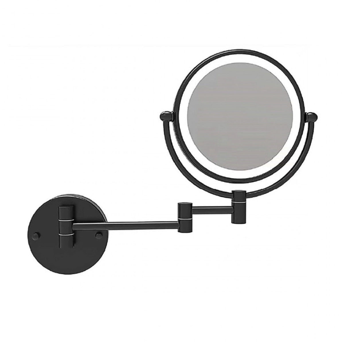 Espejo redondo cinco aumentos con brazo y luz - The Bath