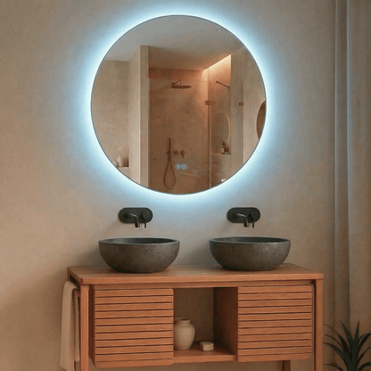 Espejo redondo retroiluminado 80cm Hermes - Thebath