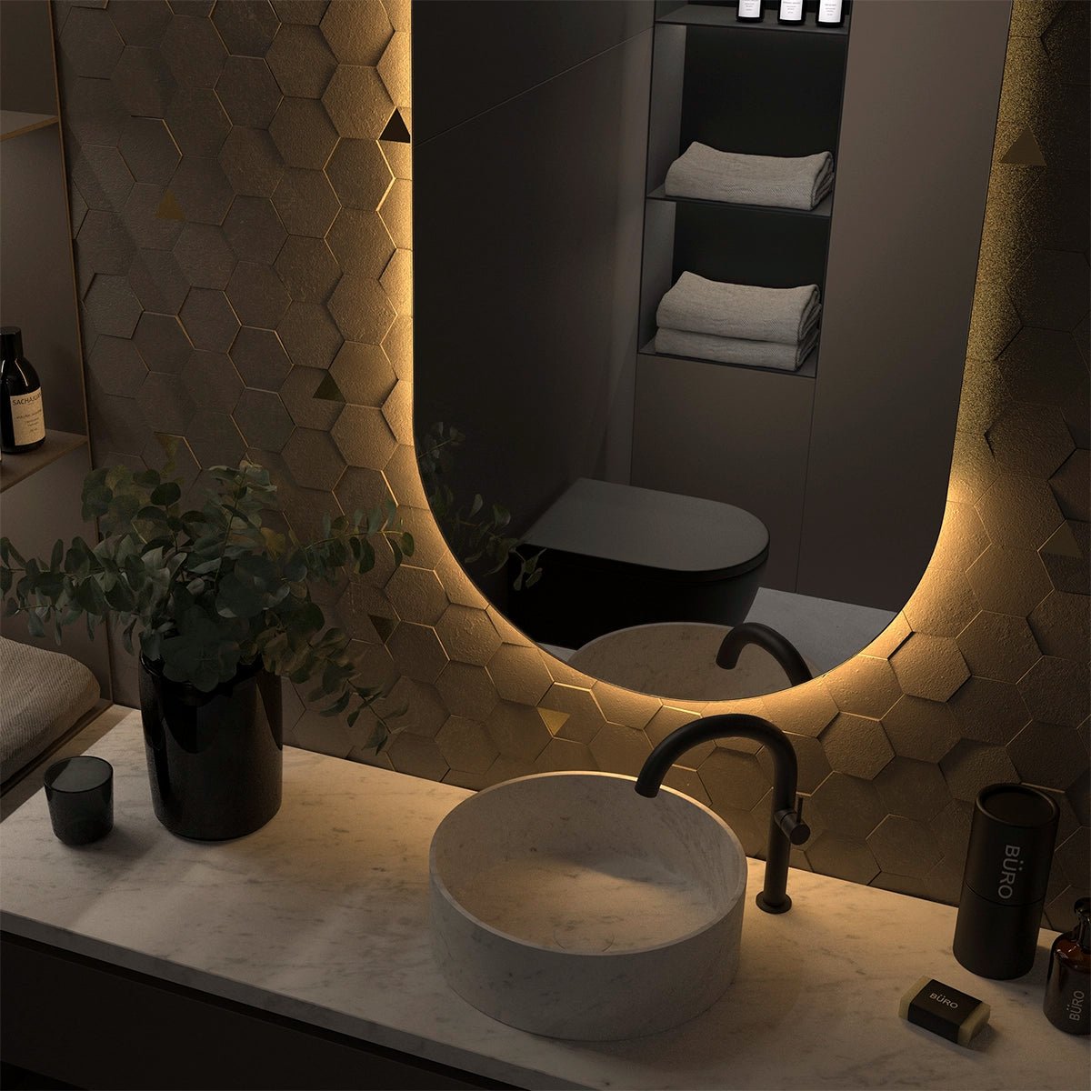 Espejo retroiluminado con luz led Borneo - Thebath