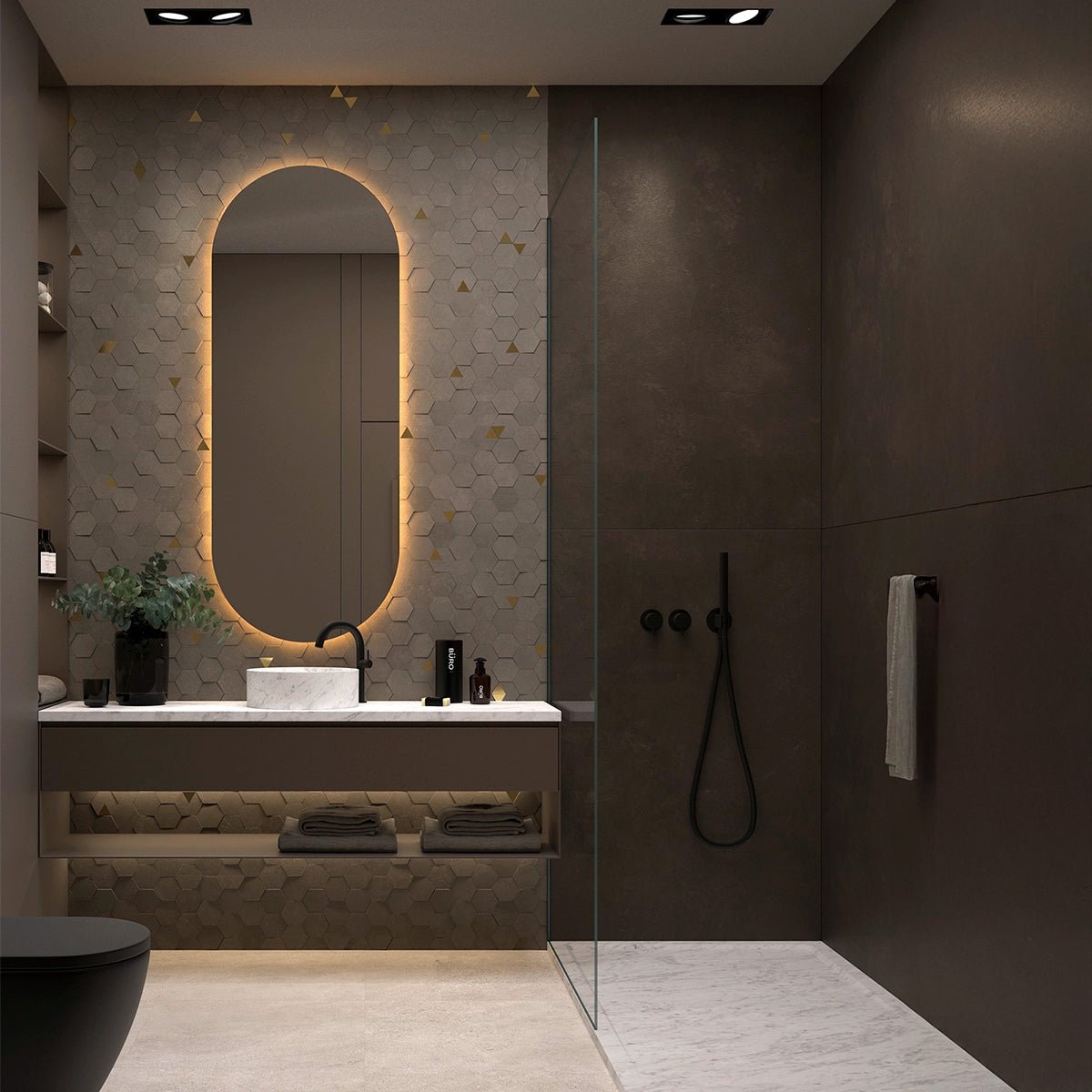 Espejo retroiluminado con luz led Borneo - Thebath