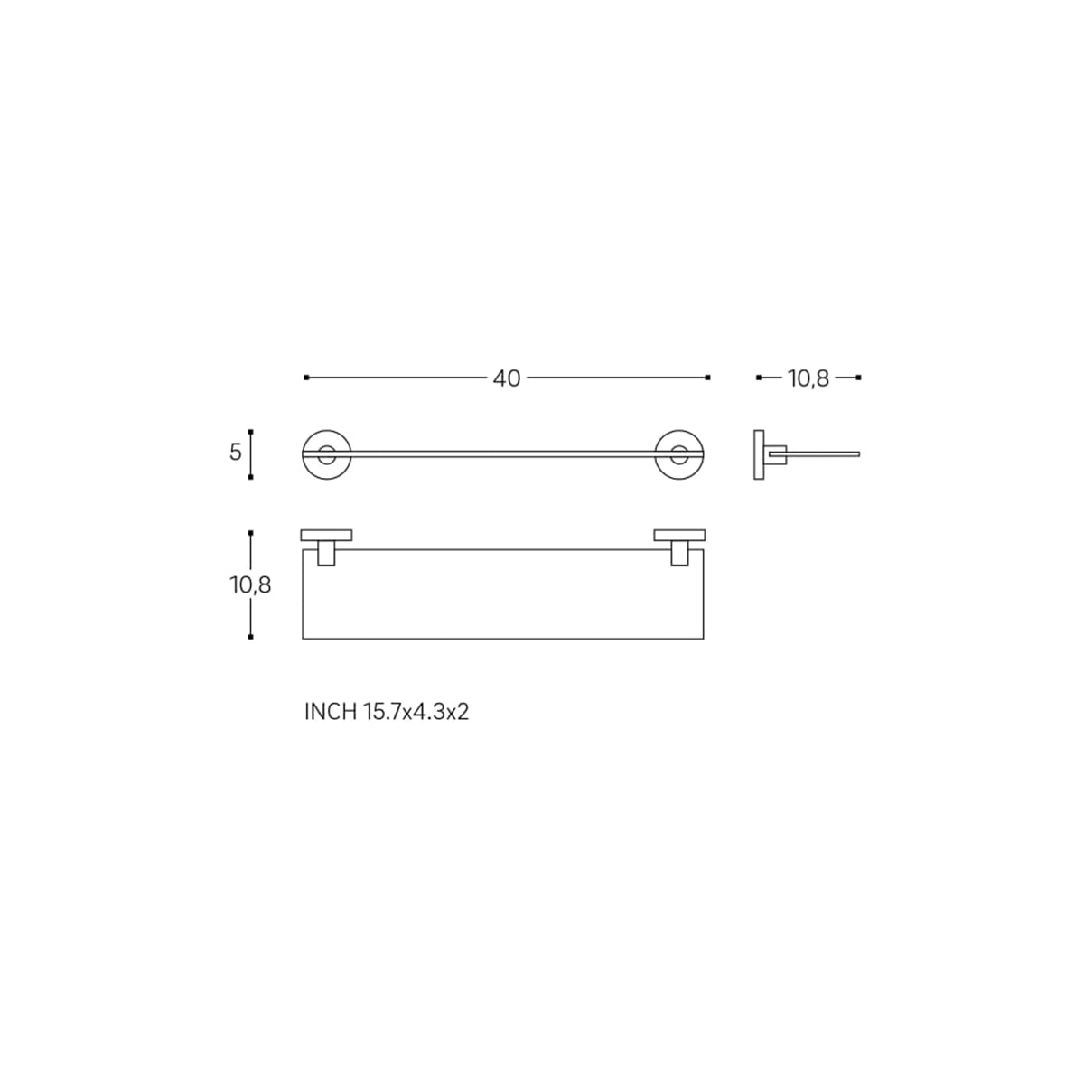 Estante de cristal Start - Thebath