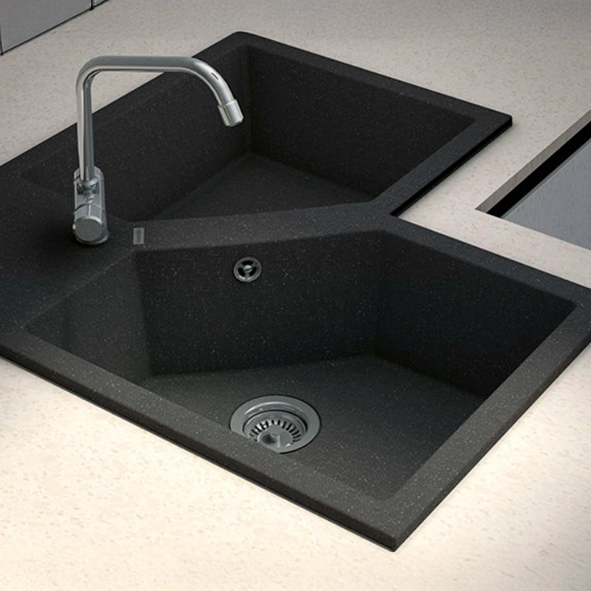 Fregadero de esquina granito Supreme E830 - Thebath