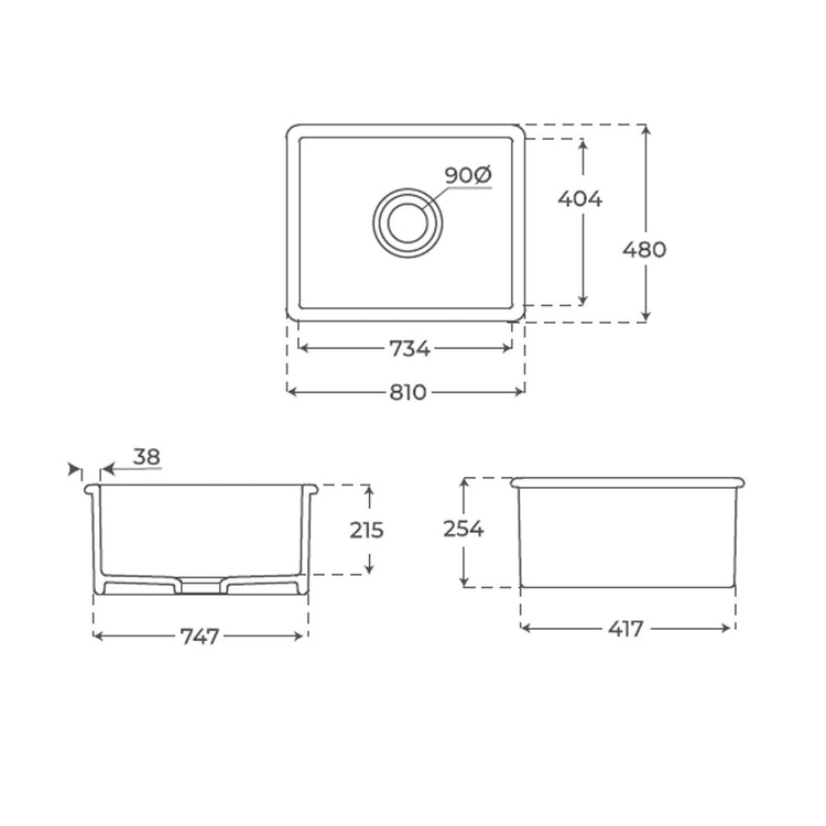 Lavatório Haro único undermount