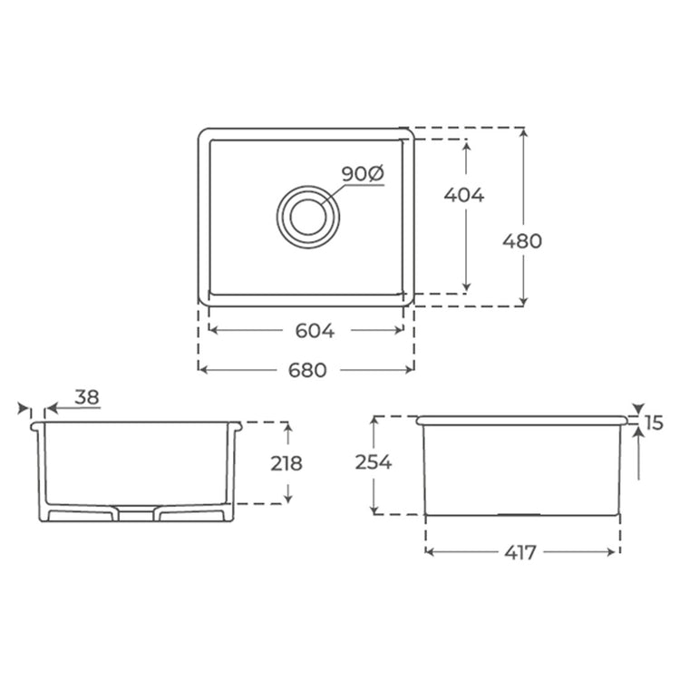 Lavatório Haro único undermount