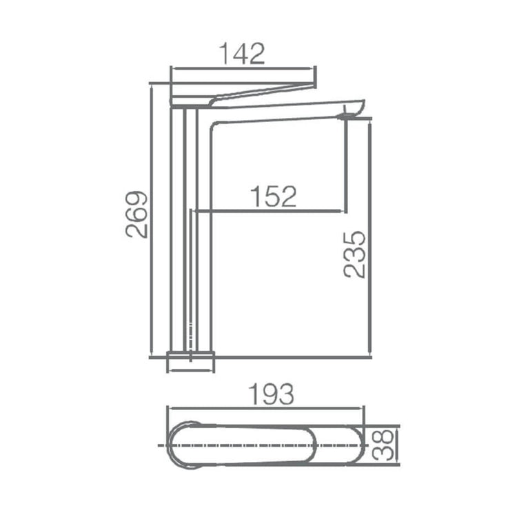 Torneira para lavatório alta Dinamarca