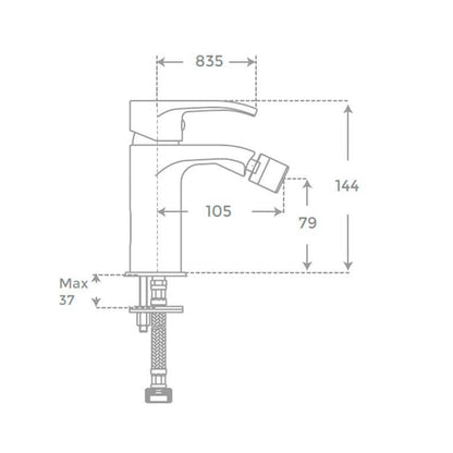 Grifo bidé Cascada - Thebath