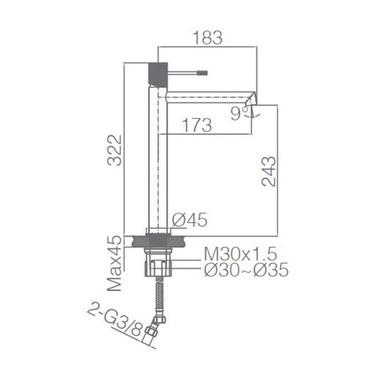 Torneira de bica alta Line
