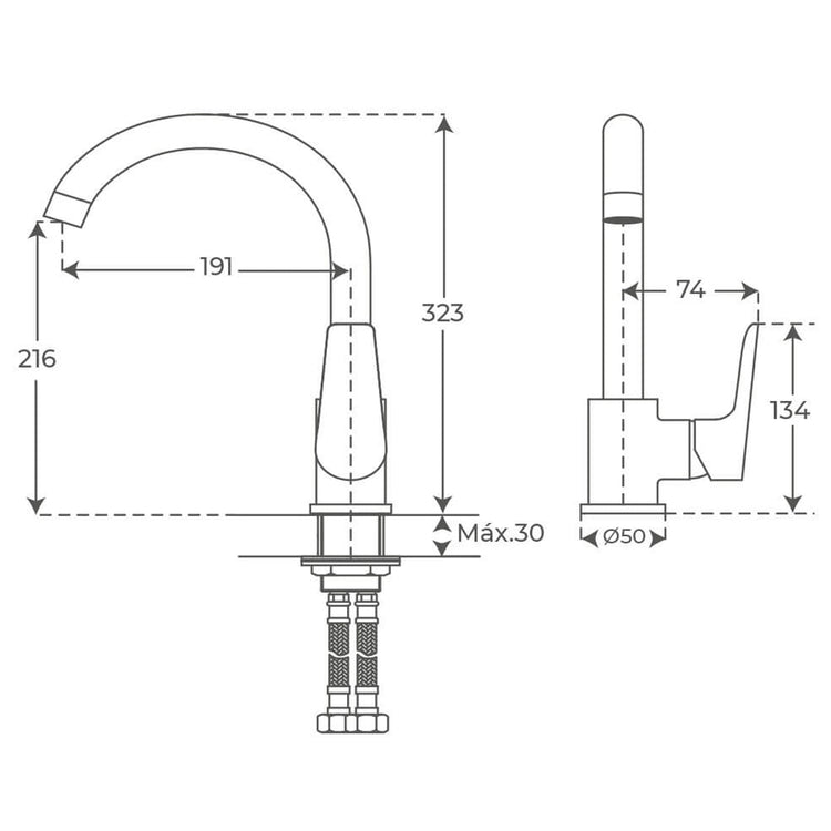 Torneira de cozinha monocomando Crono