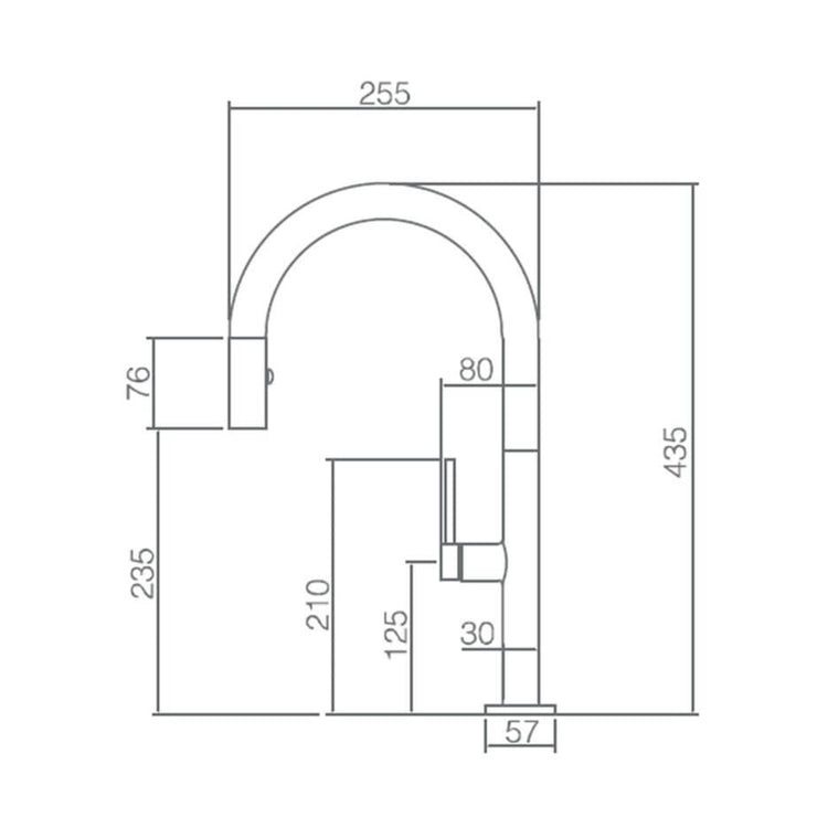 Torneira de cozinha preta removível Samoa