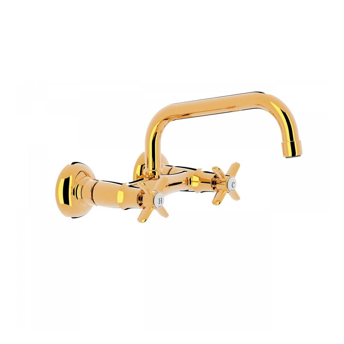 Grifo de cocina TRES-CLASIC COLOR Bimando fregadero pared