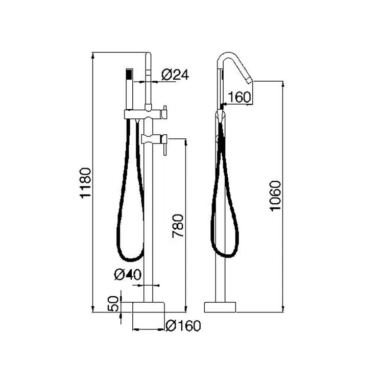 Torneira de piso Córcega