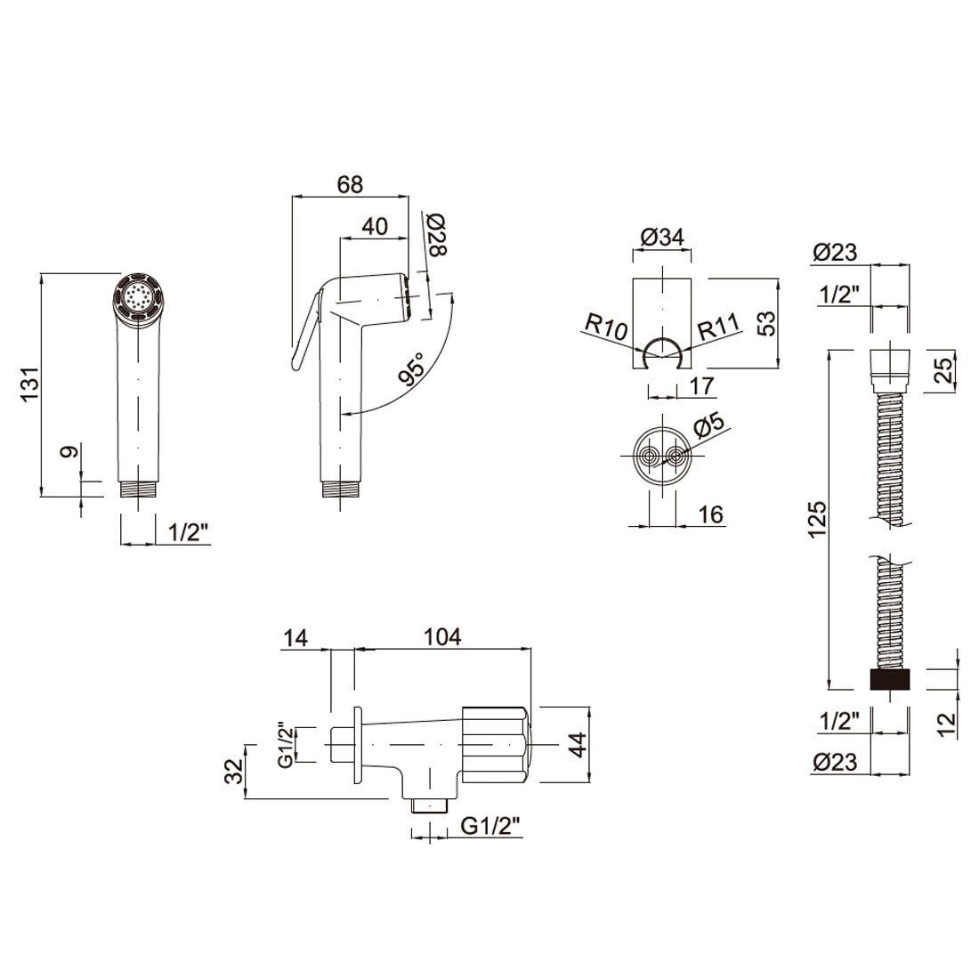 Grifo inodoro abs