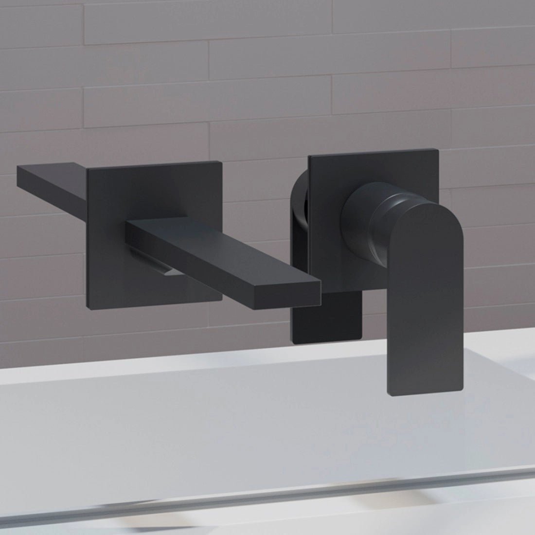 Grifo monomando empotrado de lavabo Alpha two negro