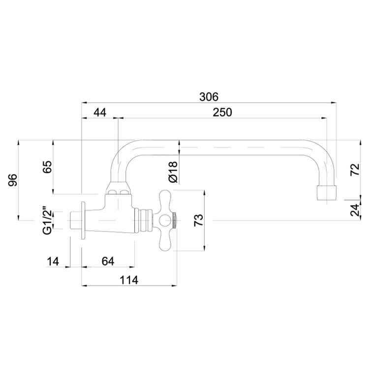Torneira vintage de encastrar Stilo