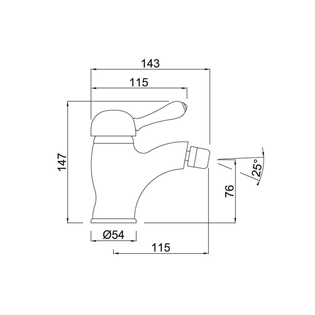 Grifo vintage para bidé Carmen - Thebath