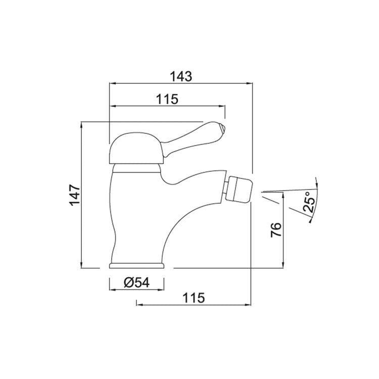 Torneira bidé vintage Carmen