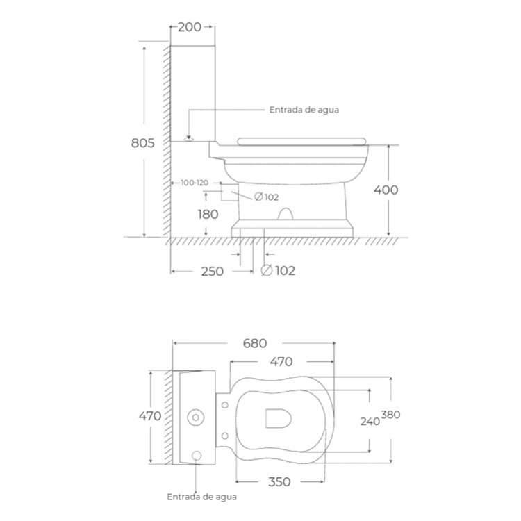 Sanita Clássico Atenas com tampa ABS