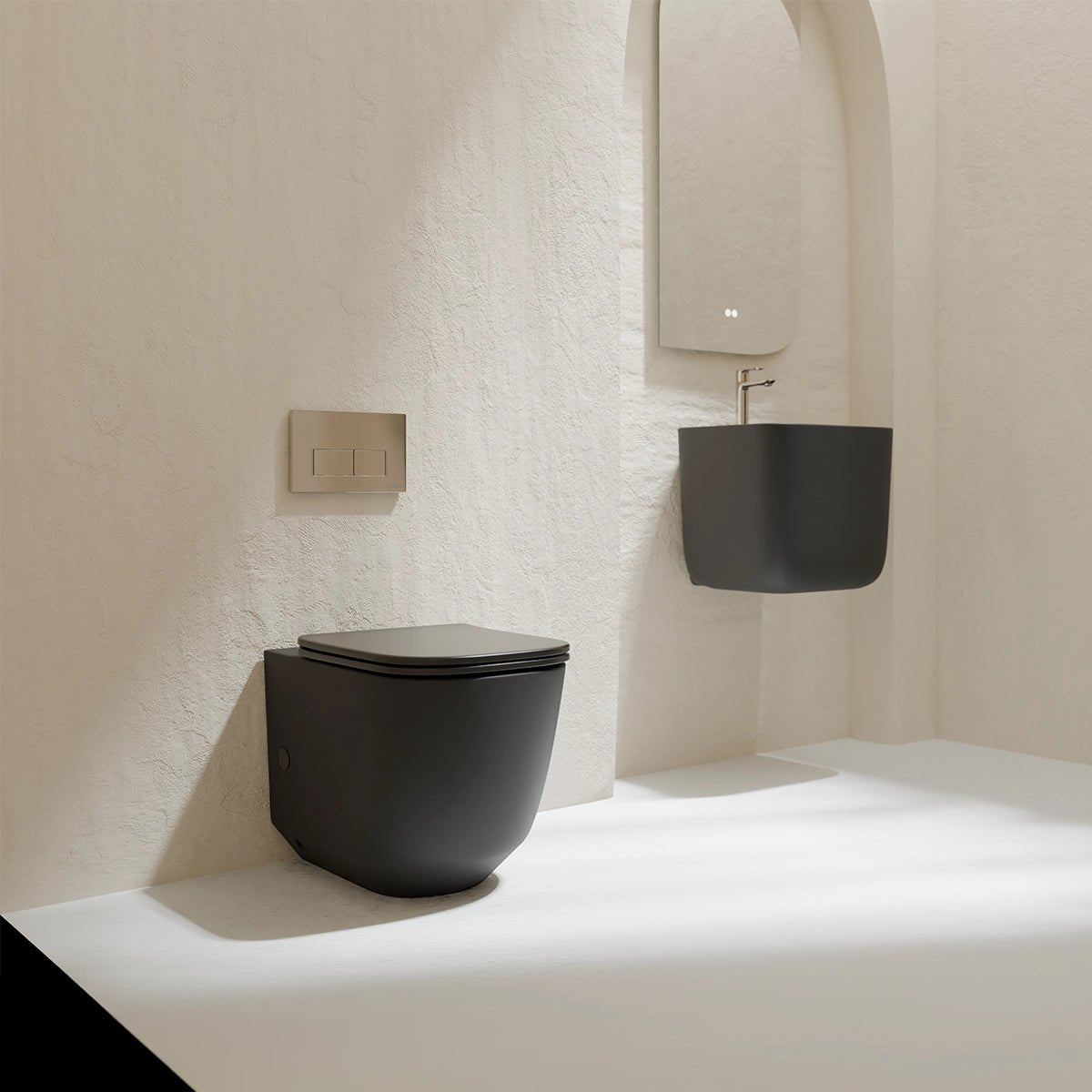 Inodoro compacto negro mate Zen - The Bath