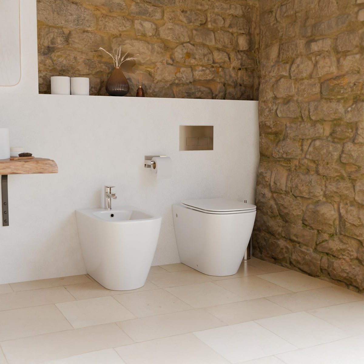 Inodoro con tapa amortiguada Atlas - Thebath